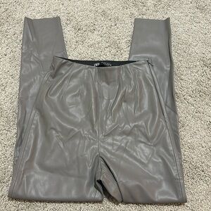 Zara Grey Pants fo leather sz small